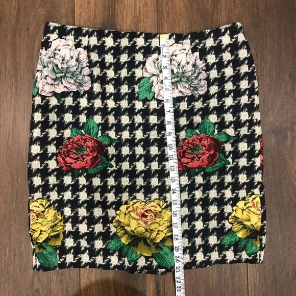 Sara Campbell Floral Skirt Womens Sz 14 Made in the USA Knee Length Work Casual - Picture 2 of 8